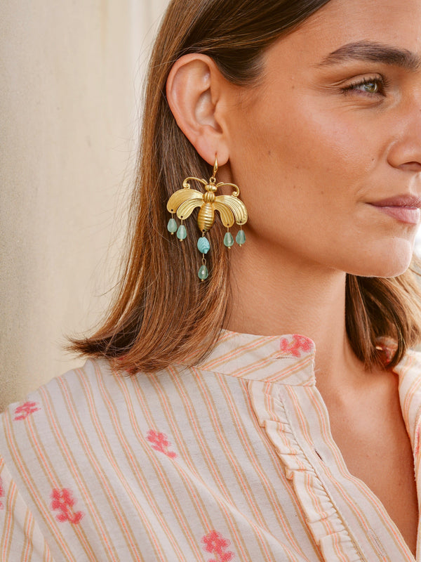 Bougainvillea Café Lucciola Earrings in Aqua