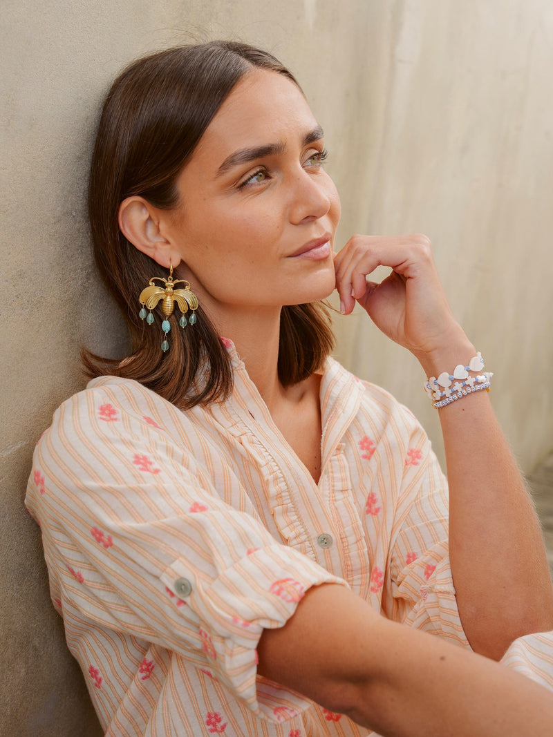 Bougainvillea Café Lucciola Earrings in Aqua