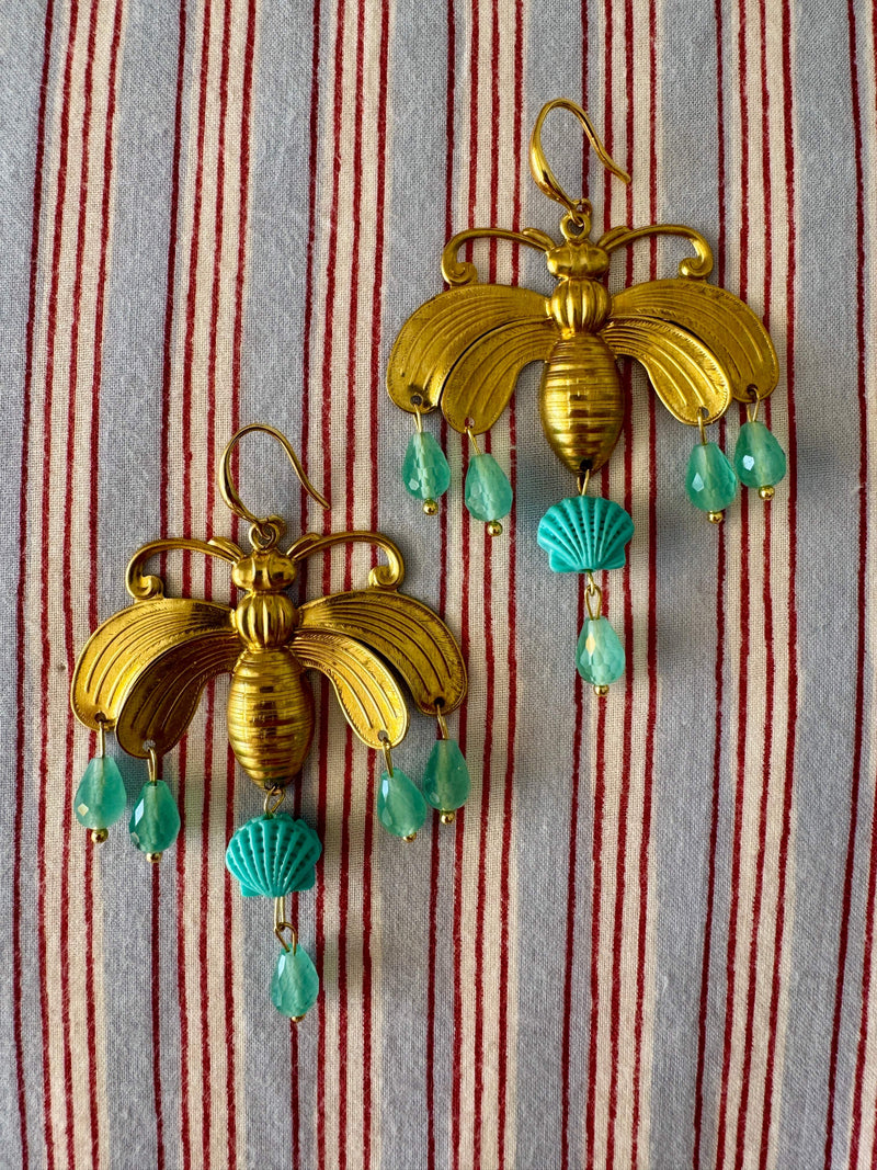 Bougainvillea Café Lucciola Earrings in Aqua