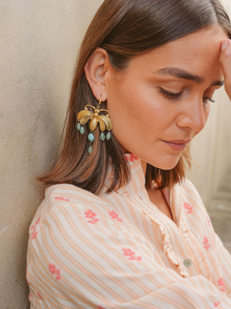 Bougainvillea Café Lucciola Earrings in Aqua