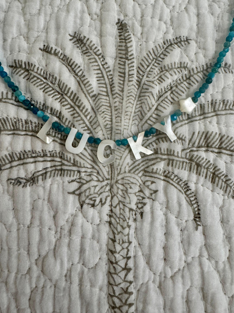 Bougainvillea Café Lucky Necklace in Apatite