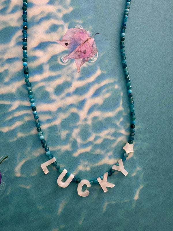 Bougainvillea Café Lucky Necklace in Apatite