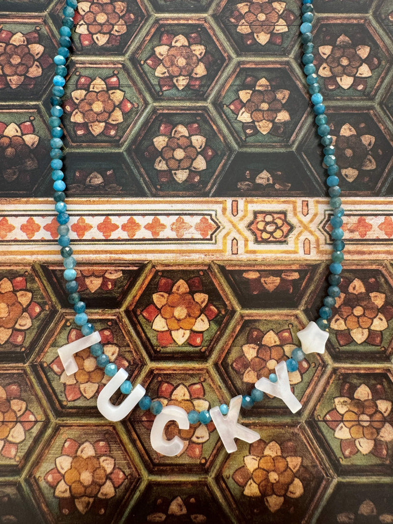 Bougainvillea Café Lucky Necklace in Apatite