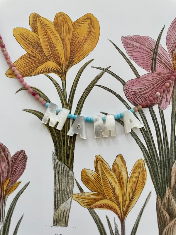 Bougainvillea Café Mama Necklace in Pink