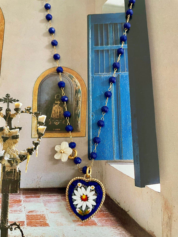Bougainvillea Café Margherita Necklace in Blue