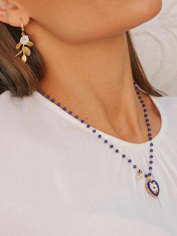 Bougainvillea Café Margherita Necklace in Blue