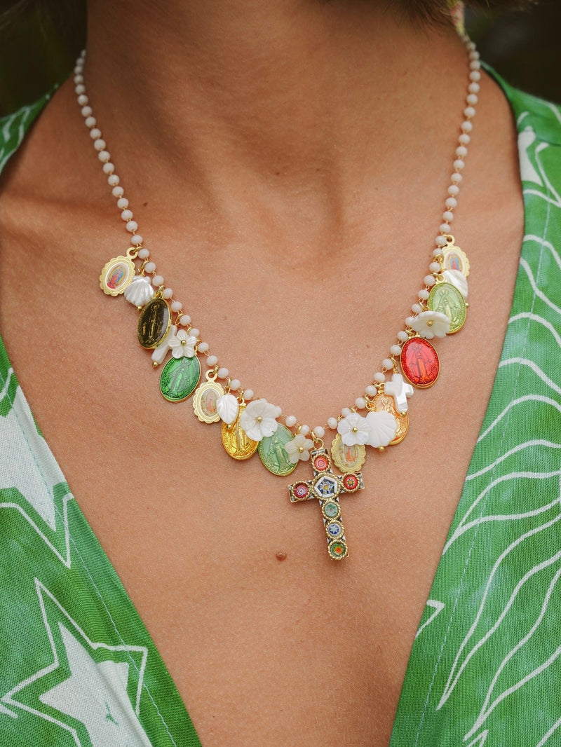 Bougainvillea Café Maria Necklace