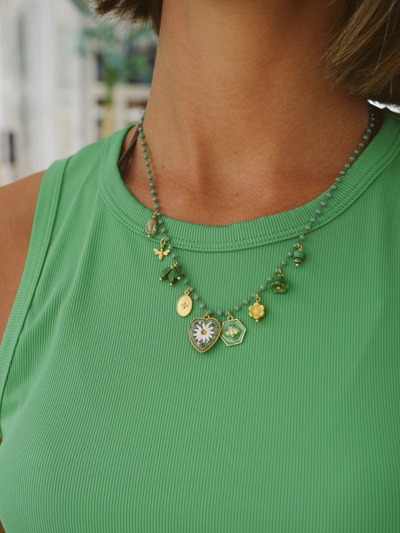 Bougainvillea Café Natureza Necklace