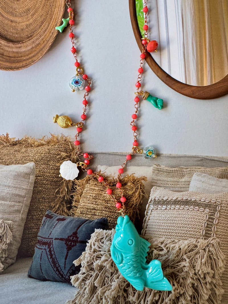 Bougainvillea Café Pescatora Necklace in Turquoise