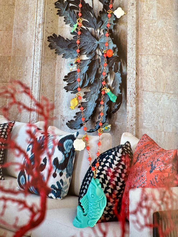 Bougainvillea Café Pescatora Necklace in Turquoise