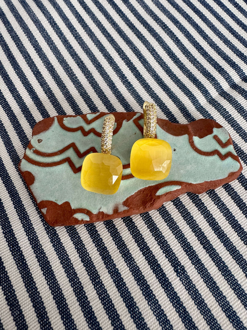 Bougainvillea Café Riviera Earrings in Lemon