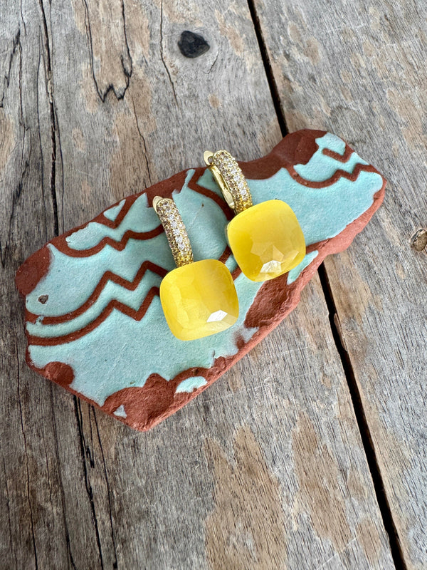 Bougainvillea Café Riviera Earrings in Lemon