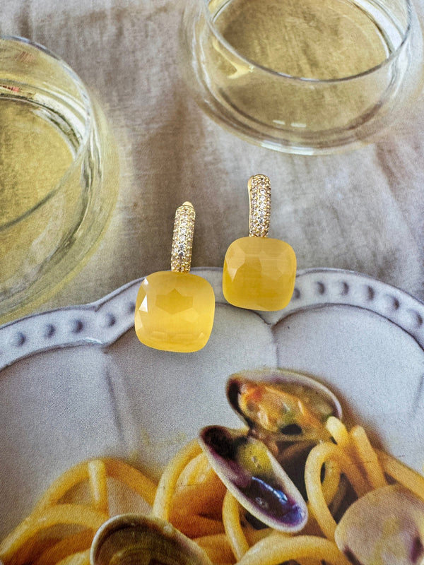 Bougainvillea Café Riviera Earrings in Lemon