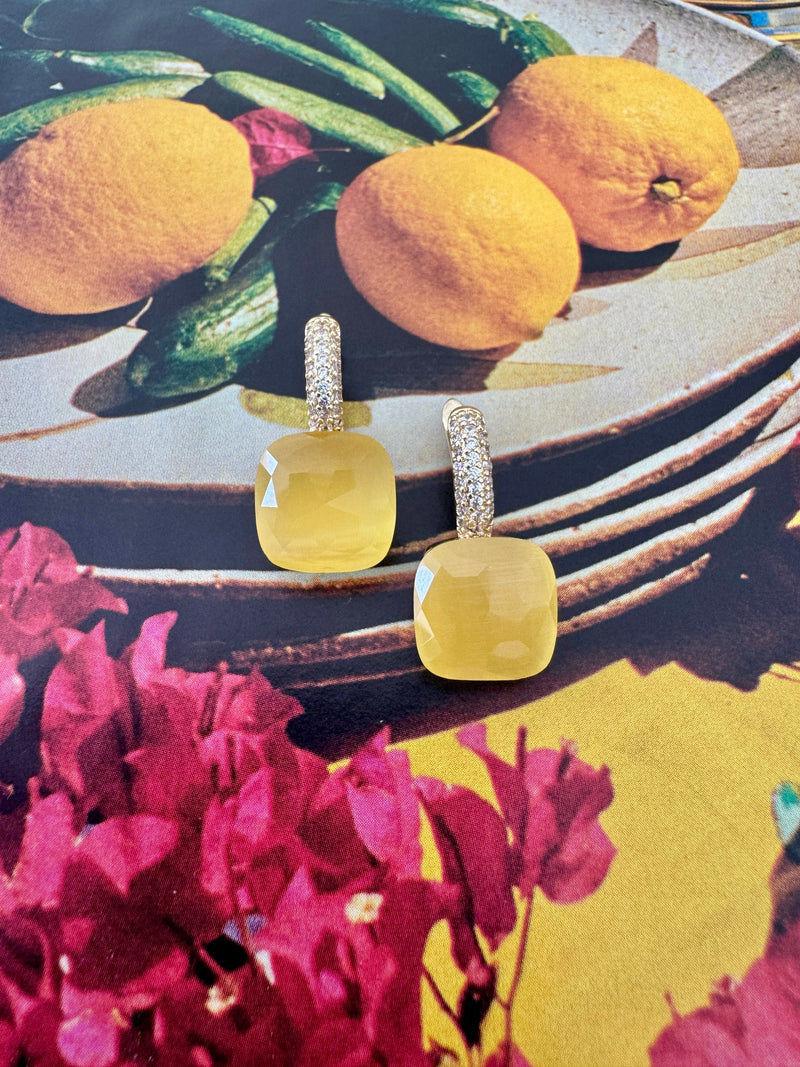 Bougainvillea Café Riviera Earrings in Lemon