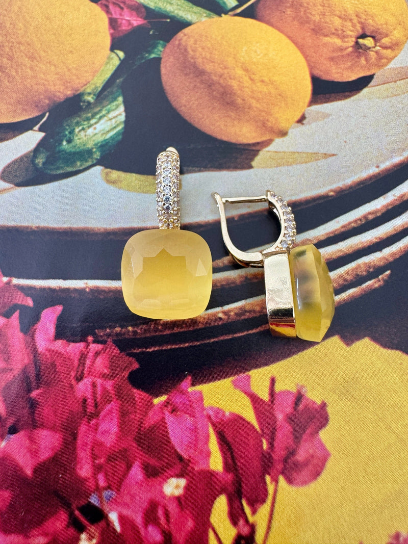 Bougainvillea Café Riviera Earrings in Lemon