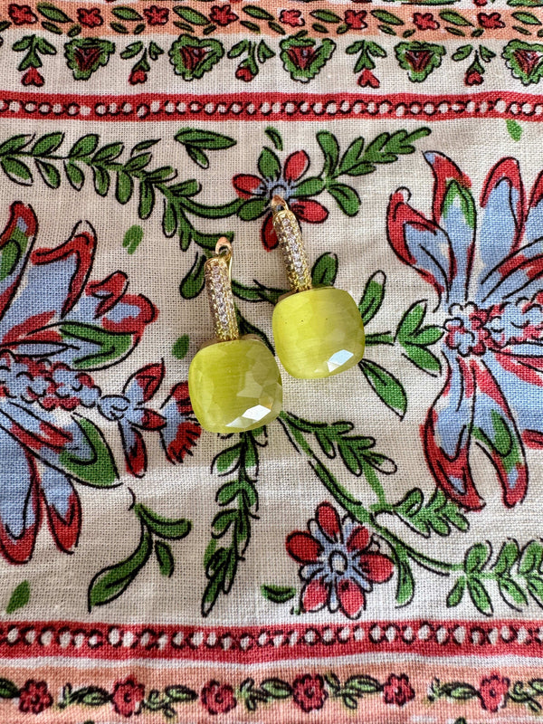 Bougainvillea Café Riviera Earrings in Lime