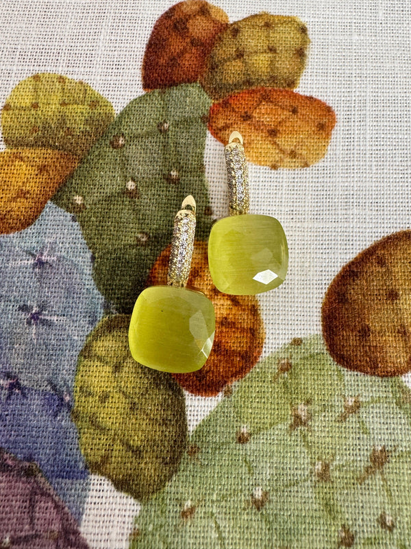Bougainvillea Café Riviera Earrings in Lime