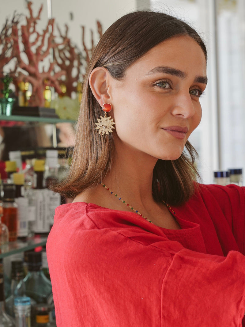 Bougainvillea Café Sol Mate Earrings