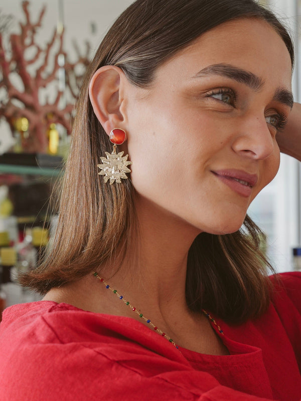 Bougainvillea Café Sol Mate Earrings