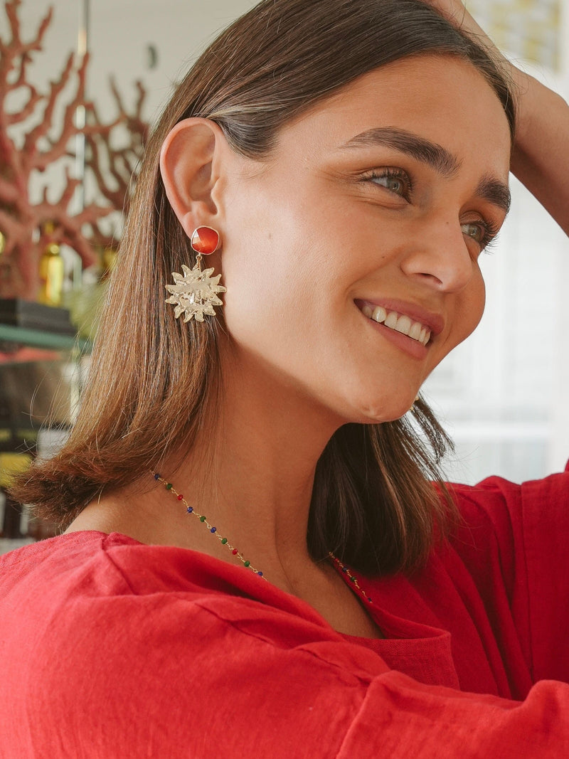 Bougainvillea Café Sol Mate Earrings