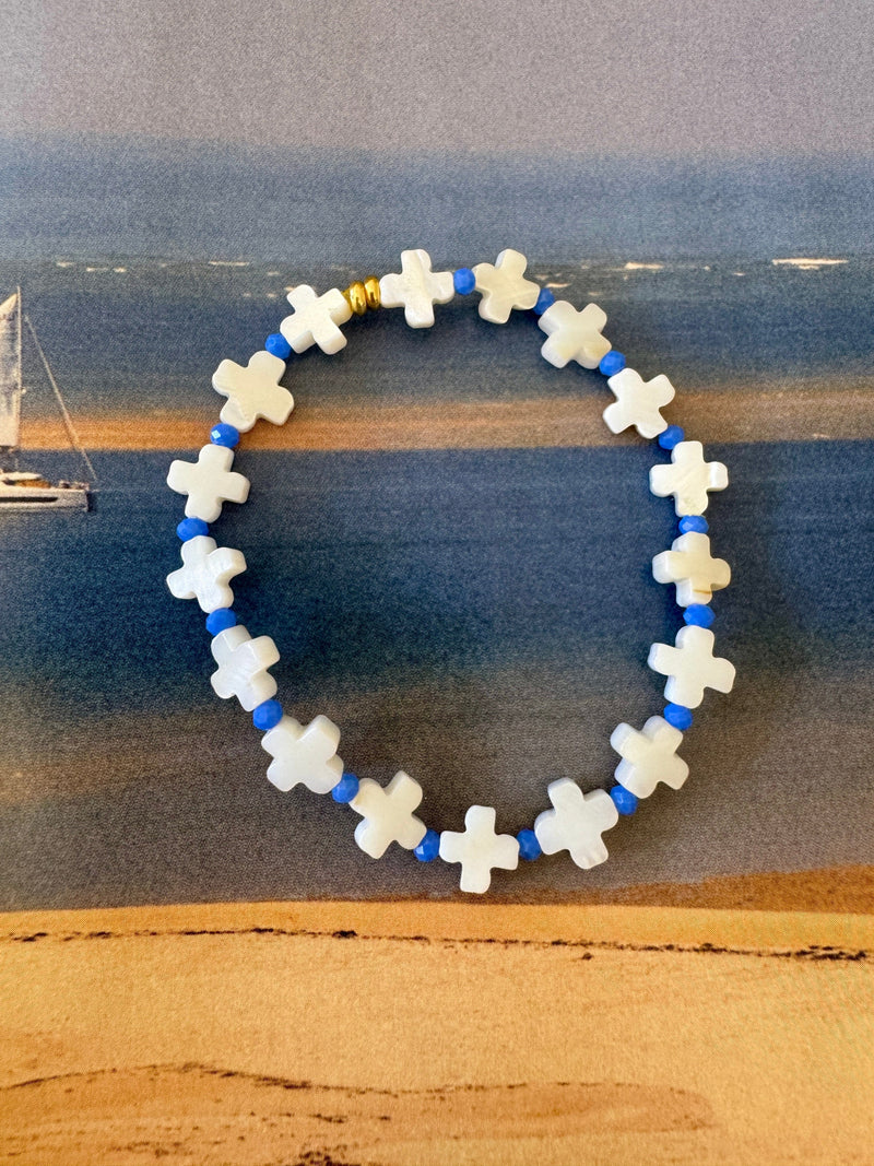 Bougainvillea Café St Jean Bracelet in Med Blue