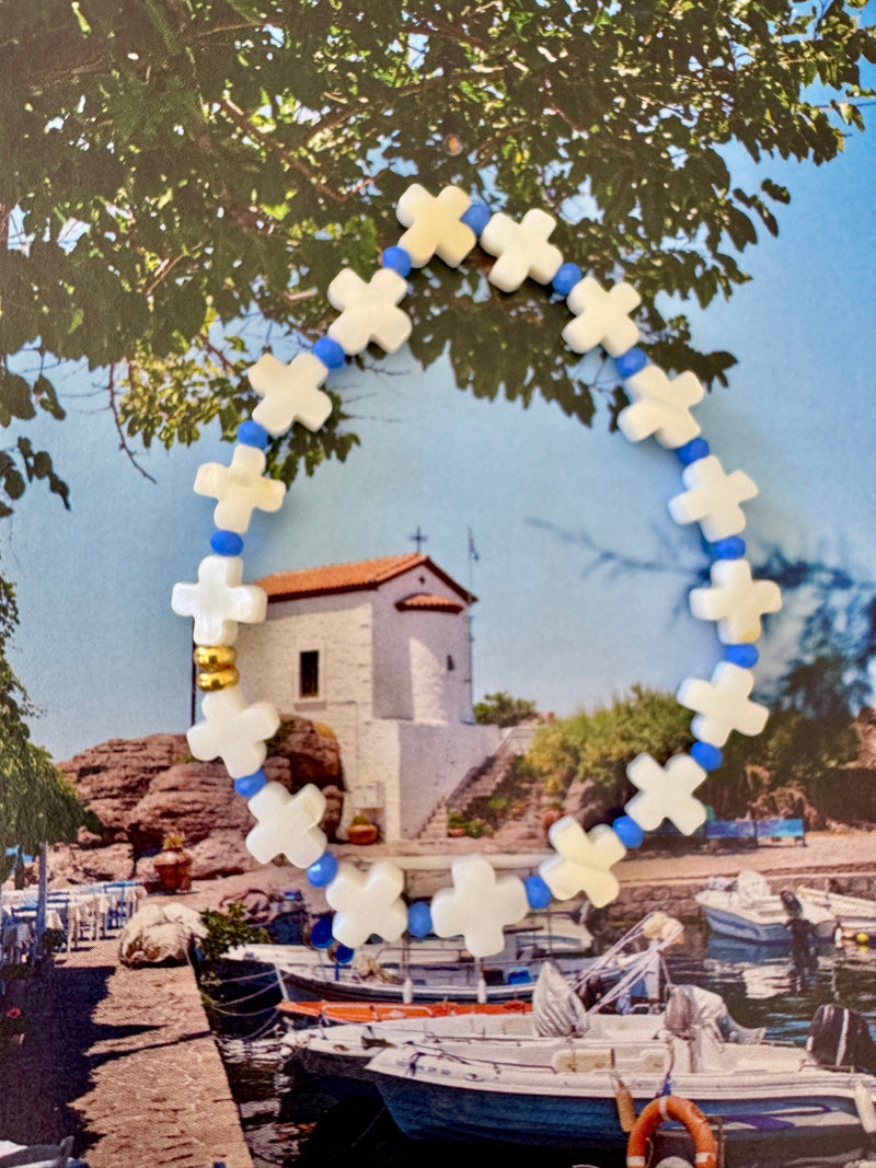 Bougainvillea Café St Jean Bracelet in Med Blue