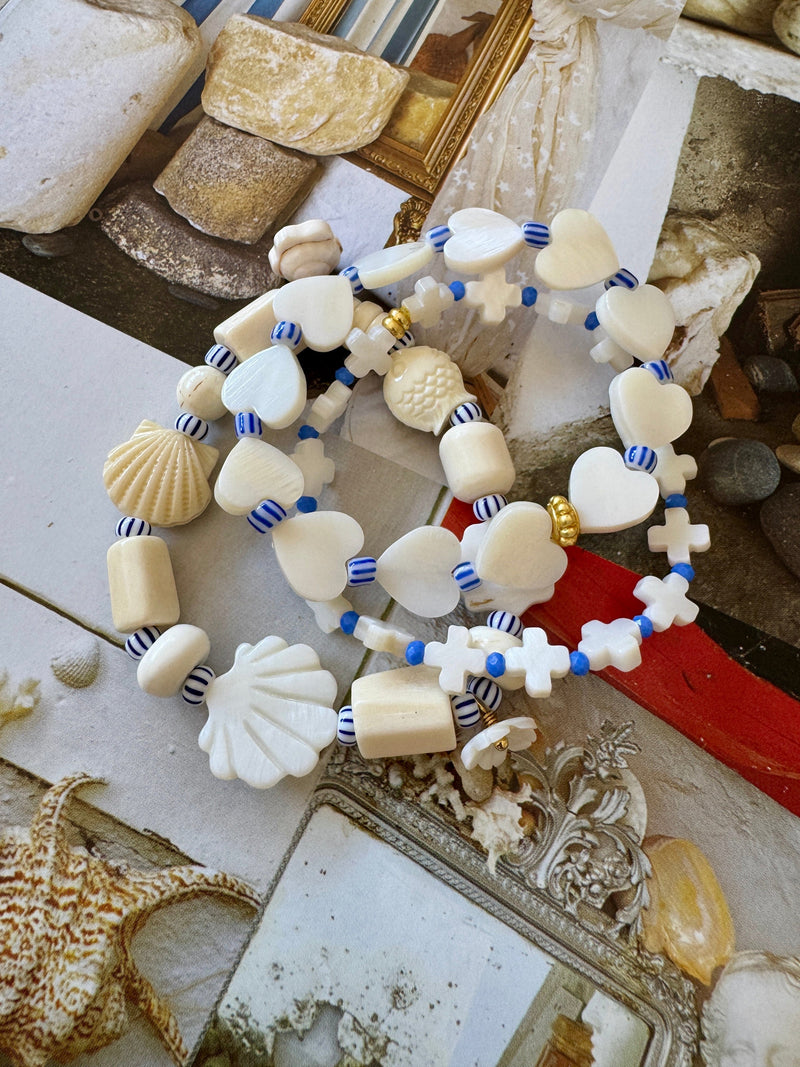 Bougainvillea Café St Jean Bracelet in Med Blue