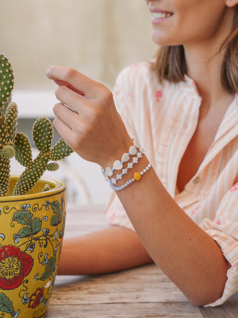 Bougainvillea Café St Jean Bracelet in Med Blue