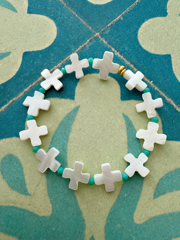 Bougainvillea Café St Jean Bracelet in Sea Green