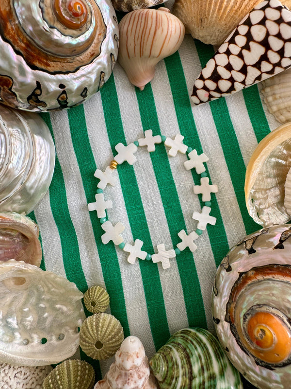 Bougainvillea Café St Jean Bracelet in Sea Green