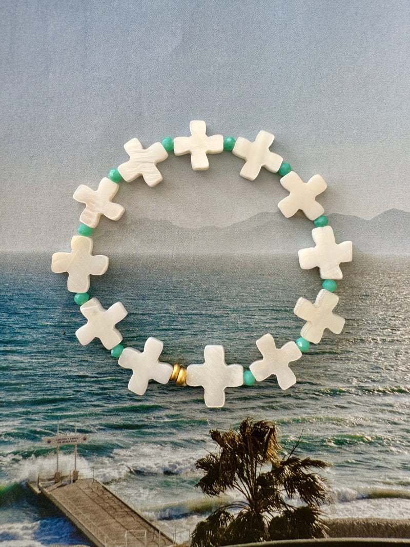 Bougainvillea Café St Jean Bracelet in Sea Green