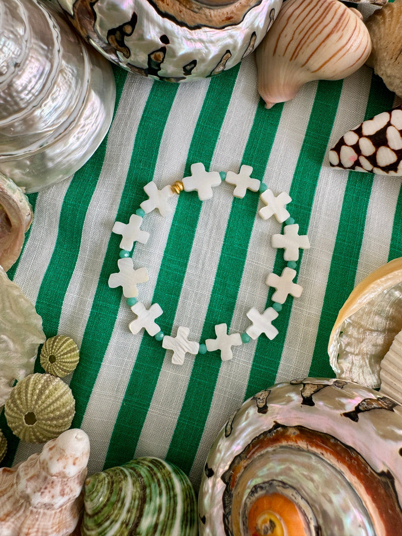 Bougainvillea Café St Jean Bracelet in Sea Green