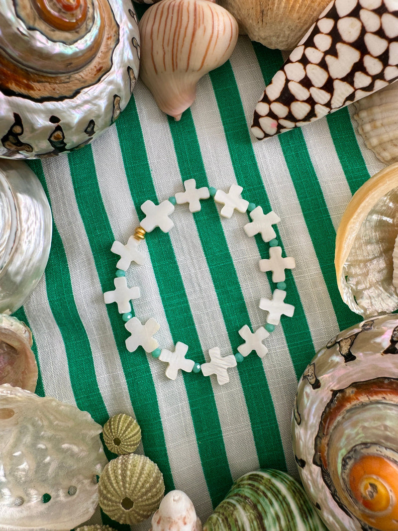 Bougainvillea Café St Jean Bracelet in Sea Green