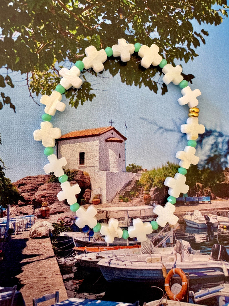 Bougainvillea Café St Jean Bracelet in Turquoise