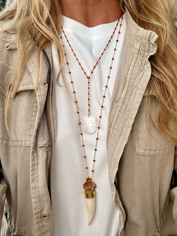 Bougainvillea Café Tribu Necklace