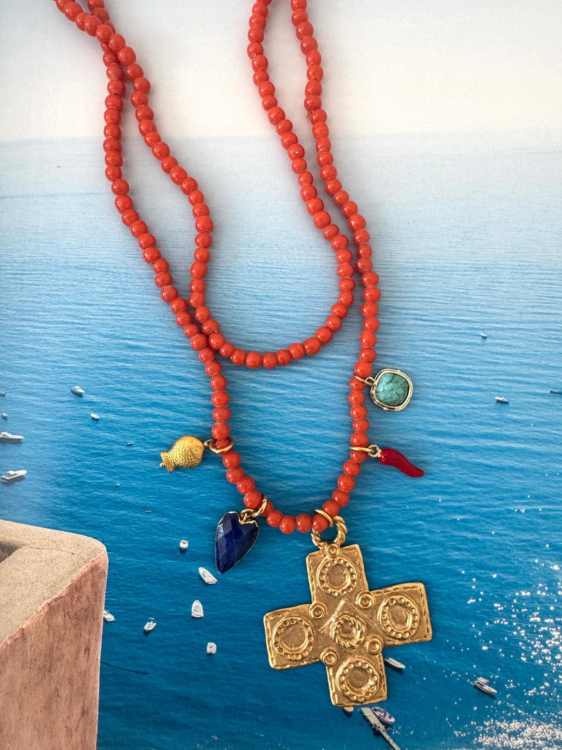 Bougainvillea Café Tropea Necklace