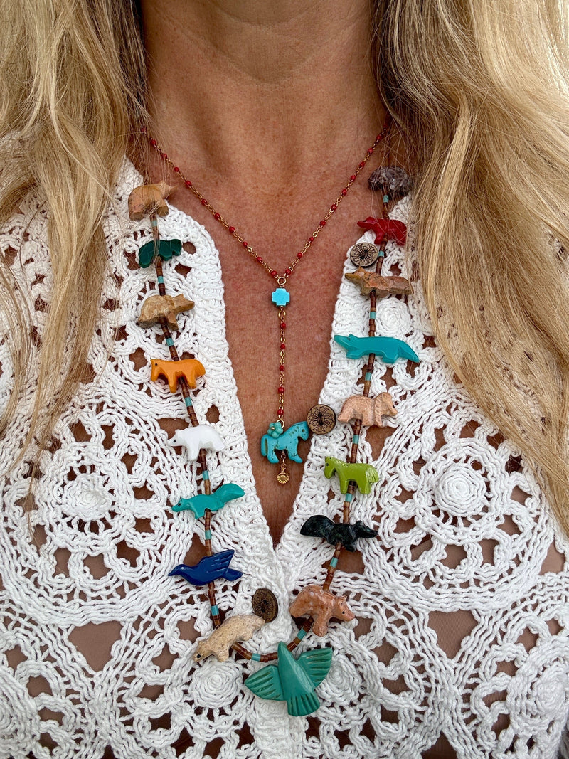 Bougainvillea Café Turquoise Rider Necklace
