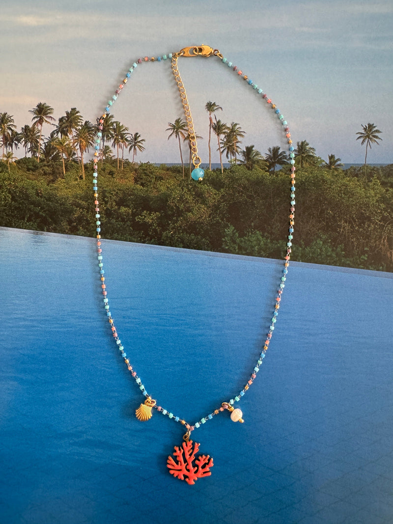Bougainvillea Café Vento Necklace
