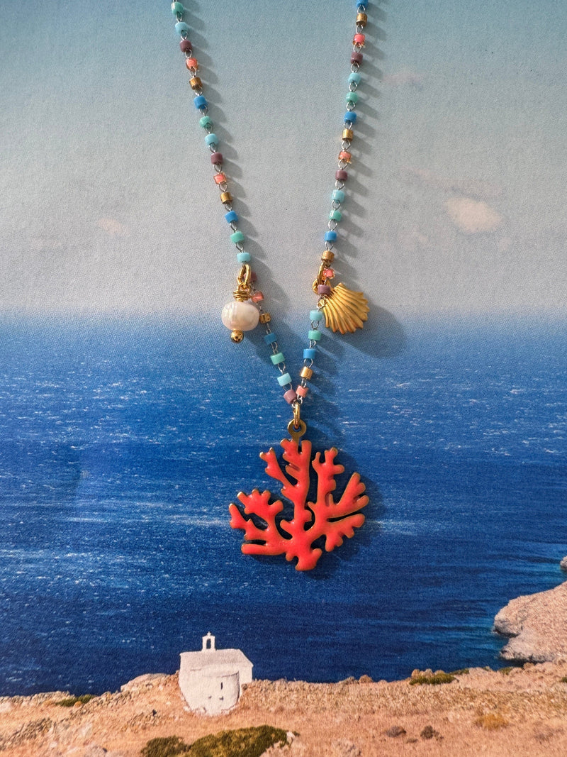 Bougainvillea Café Vento Necklace