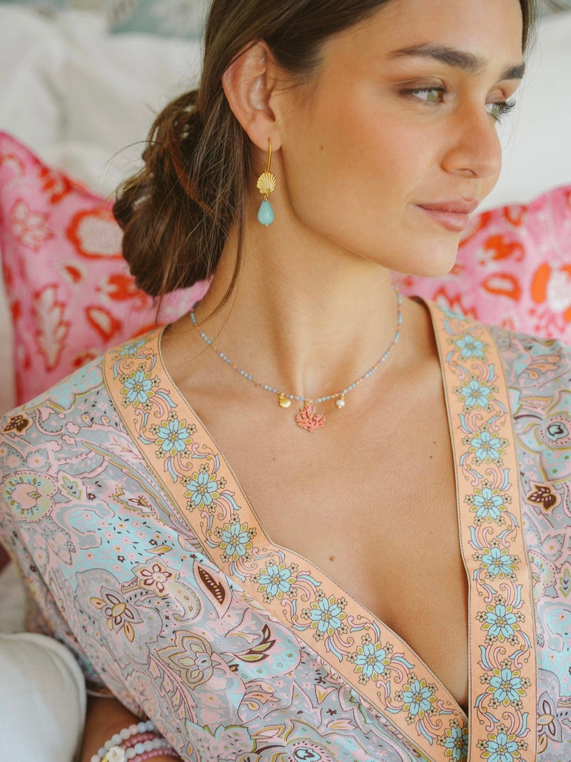 Bougainvillea Café Vento Necklace
