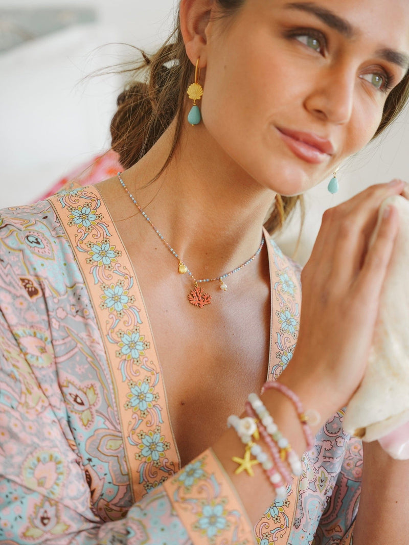 Bougainvillea Café Vento Necklace
