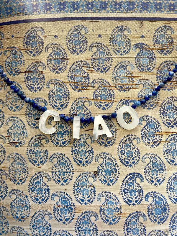 Bougainvillea Café Ciao Necklace in Lapis Lazuli