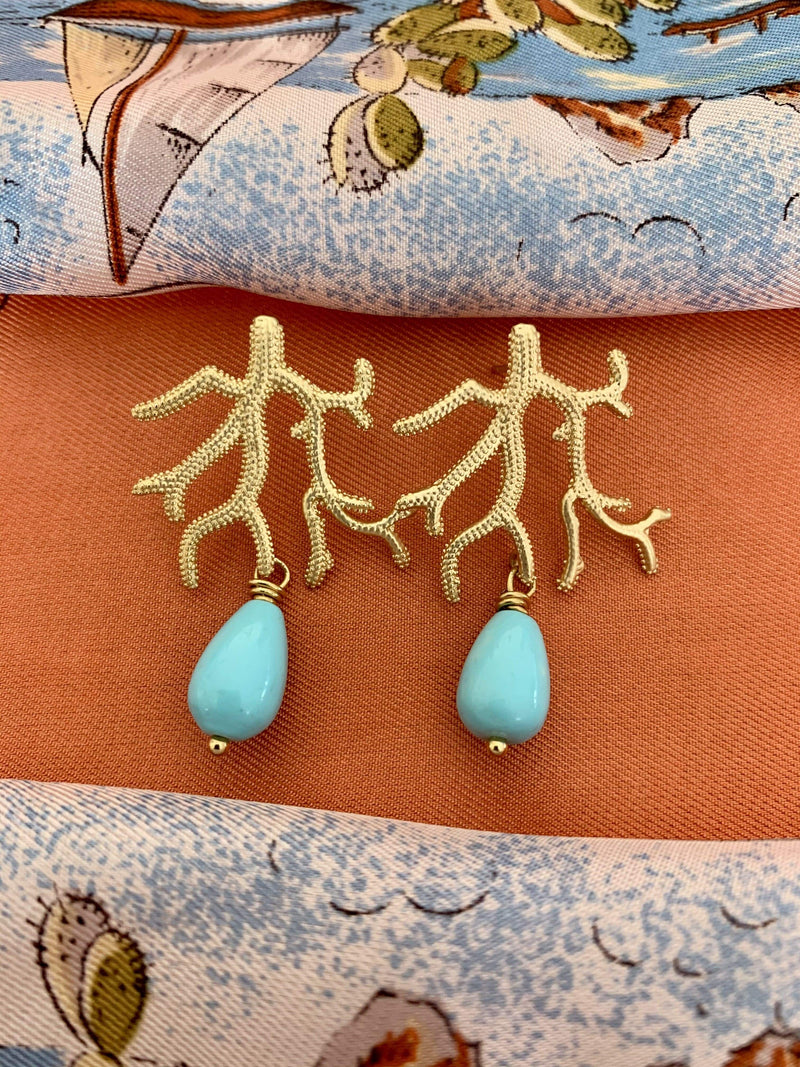 Bougainvillea Café Coral Reef Earrings