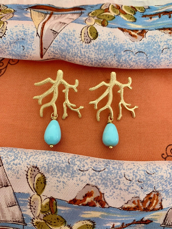 Bougainvillea Café Coral Reef Earrings